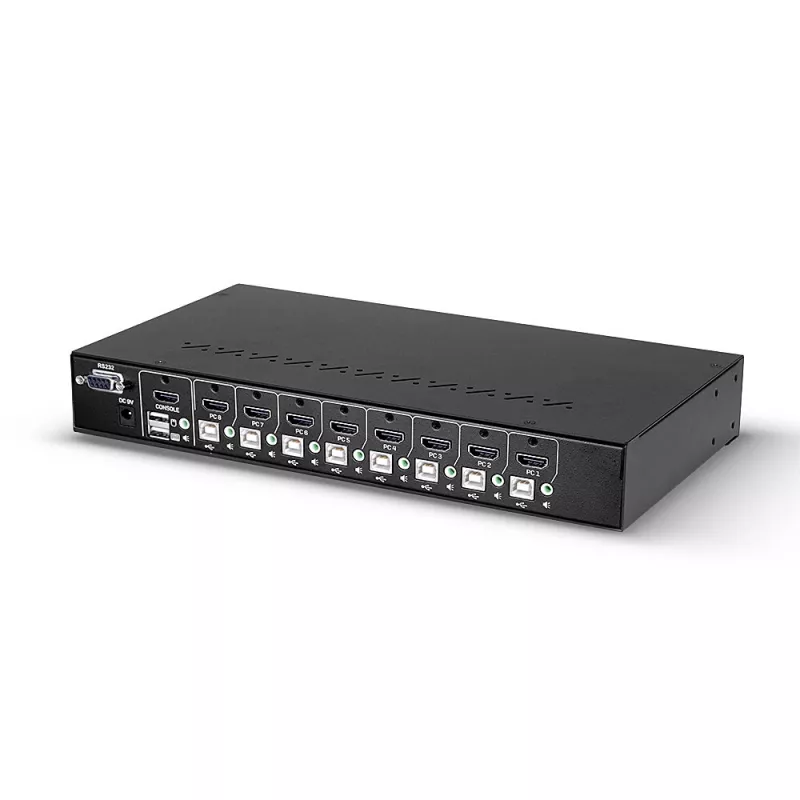 Lindy 39538 KVM jungiklis, montuojamas į stovą, juodas