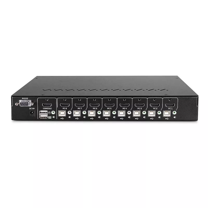 Lindy 39538 KVM jungiklis, montuojamas į stovą, juodas