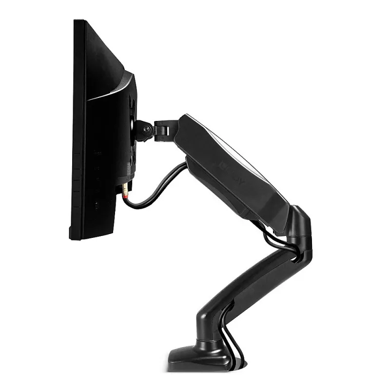 Lindy Single Display Gas-Spring Desktop Mount, 6.5 kg, 43.2 cm (17 coliai), 68.6 cm (27 coliai), 75 x 75 mm, 100 x 100 mm, juoda