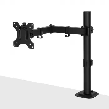 Lindy vienas reguliuojamas ekrano laikiklis, 8 kg, 33 cm (13 colių), 81.3 cm (32 colių), 75 x 75 mm, 100 x 100 mm, juodas