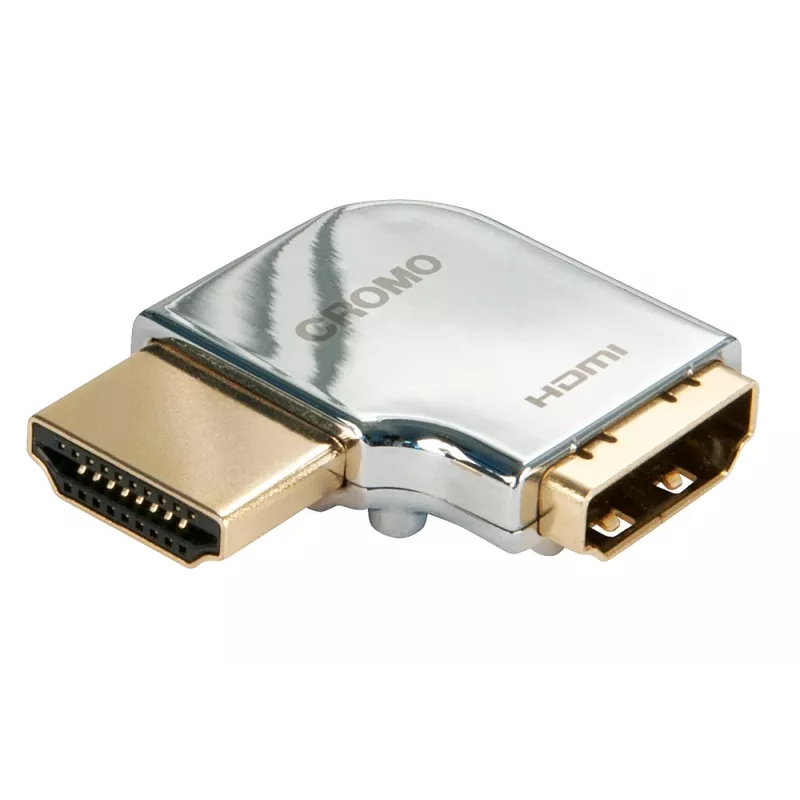 Lindy CROMO HDMI kištukas į HDMI lizdą 90 laipsnių kampinis adapteris – kairysis