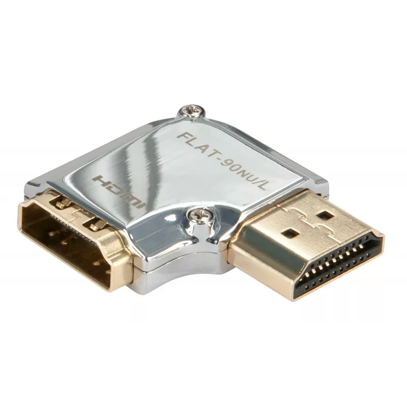 Lindy CROMO HDMI kištukas į HDMI lizdą 90 laipsnių kampinis adapteris – kairysis