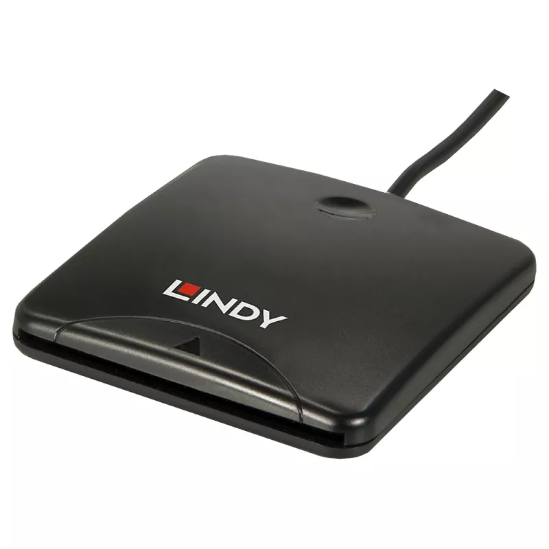 Lindy USB 2.0 išmaniųjų kortelių skaitytuvas, USB, juodas, Windows 2000/XP/Vista/7, Mac OS 10.4, CE, FCC, 60 g