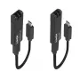 Lindy 100m šviesolaidinis USB 3.2 Type C ilgintuvas, tinklo siųstuvas ir imtuvas, 100 m, 10000 Mbit/s, šviesolaidis, USB 3.2 Gen 1 (3.1 Gen 1) Type-C, juoda
