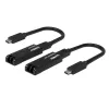 Lindy 100m šviesolaidinis USB 3.2 Type C ilgintuvas, tinklo siųstuvas ir imtuvas, 100 m, 10000 Mbit/s, šviesolaidis, USB 3.2 Gen 1 (3.1 Gen 1) Type-C, juoda