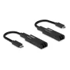 Lindy 100m šviesolaidinis USB 3.2 Type C ilgintuvas, tinklo siųstuvas ir imtuvas, 100 m, 10000 Mbit/s, šviesolaidis, USB 3.2 Gen 1 (3.1 Gen 1) Type-C, juoda