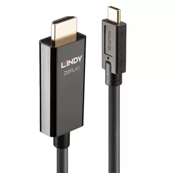 Lindy 10 m USB Type-C į HDMI 4K60 adapterio kabelis su HDR, 10 m, USB Type-C, HDMI Type A (standartinis), vyriškas, vyriškas, tiesus