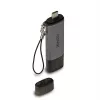 Lindy USB 3.2 Type C ir A SD / Micro SD kortelių skaitytuvas, MiniSD, SD, juoda, pilka, 5000 Mbit/s, USB 3.2 Gen 1 (3.1 Gen 1) A tipo / C tipo, 78,5 mm, 22,5 mm