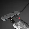Lindy 4 prievadų USB 3.2 Type C šakotuvas su įjungimo/išjungimo jungikliais