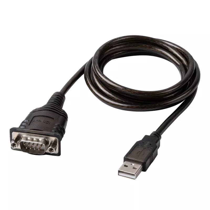Lindy 43413 nuoseklusis laidas Pilka 1,5 m USB A tipo RS-232