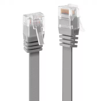Lindy 5m Cat.6 U/UTP Plokščias Tinklo Kabelis, Pilkas, 5 m, Cat6, RJ-45, RJ-45, Pilkas