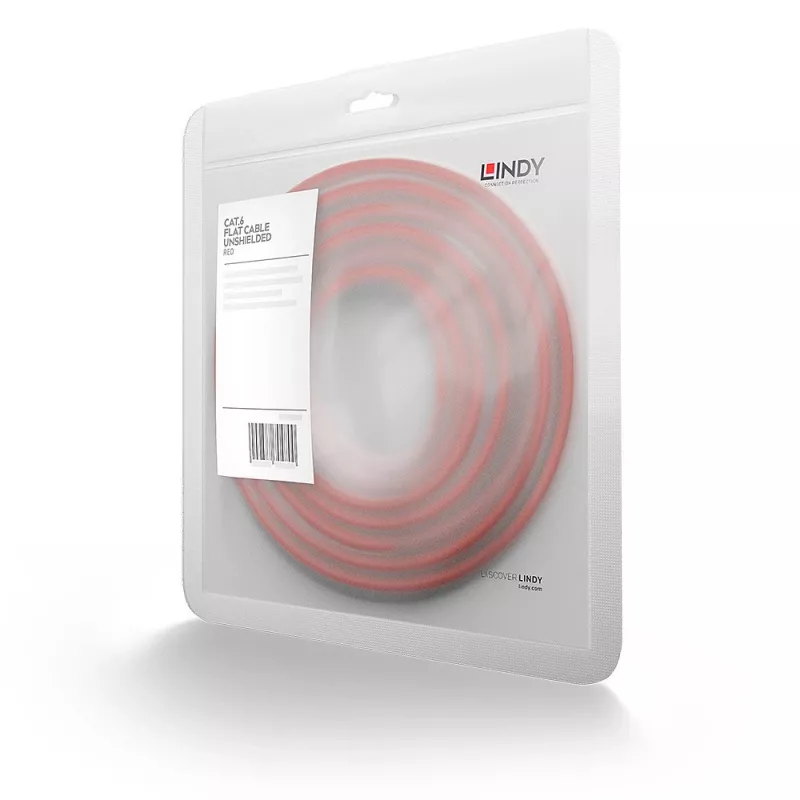 Lindy 47510 tinklo kabelis raudonas 0,3 m Cat6 U/UTP (UTP)