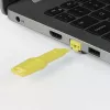 Lindy RJ45 prievadų blokatoriai geltoni, 10 vnt. + 1 raktas, prievado blokatorius + raktas, RJ-45, geltona, akrilnitrilo butadieno stirenas (ABS), 10 vnt., polietileninis maišelis