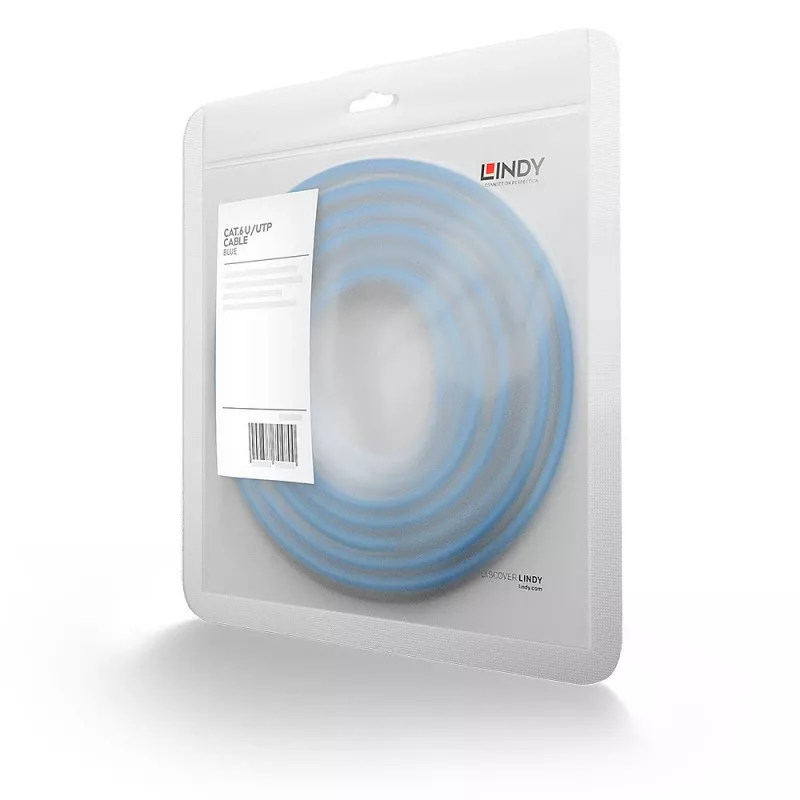 Lindy 5m Cat.6 U/UTP tinklo kabelis, mėlynas, 5 m, Cat6, U/UTP (UTP), RJ-45, RJ-45, mėlynas