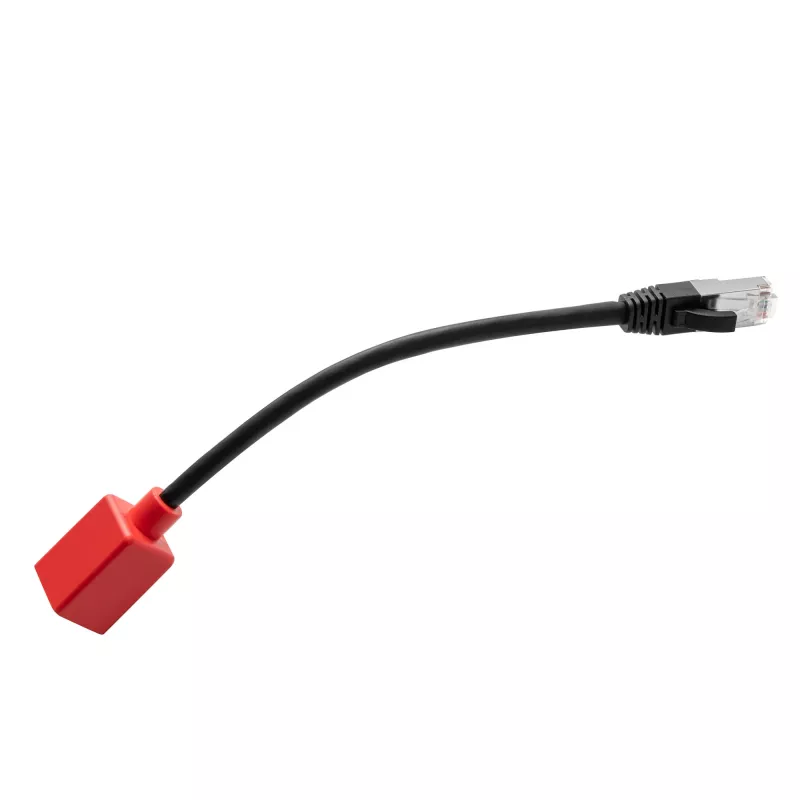Lindy 0.2m RJ-45 Cat.6A atjungiamasis adapteris, 0,2 m, Cat6a, RJ-45, RJ-45, juoda, raudona