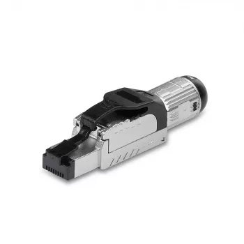 Lindy RJ-45 Cat.6/6A belaidis lauko terminatoriaus kištukas, RJ45, juoda, sidabrinė, metalinis, CE, REACH, RoHS, UKCA, 240 g, 133 mm