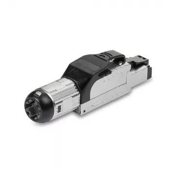 Lindy RJ-45 Cat.6/6A belaidis lauko terminatoriaus kištukas, RJ45, juoda, sidabrinė, metalinis, CE, REACH, RoHS, UKCA, 240 g, 133 mm