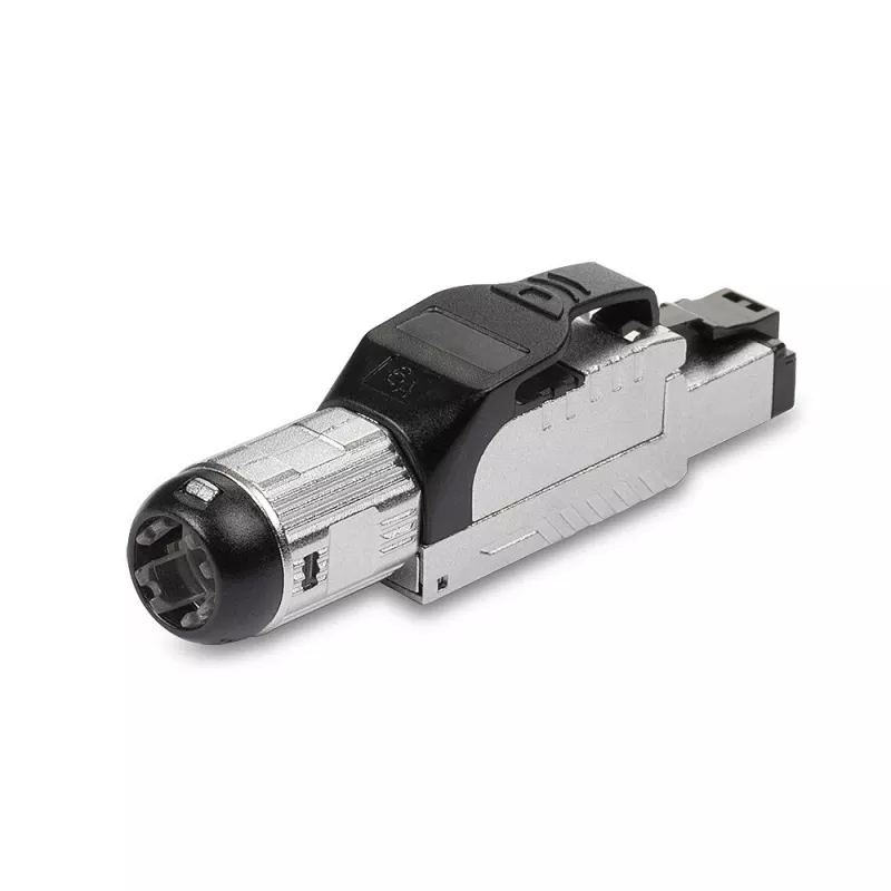 Lindy RJ-45 Cat.6/6A belaidis lauko terminatoriaus kištukas, RJ45, juoda, sidabrinė, metalinis, CE, REACH, RoHS, UKCA, 240 g, 133 mm