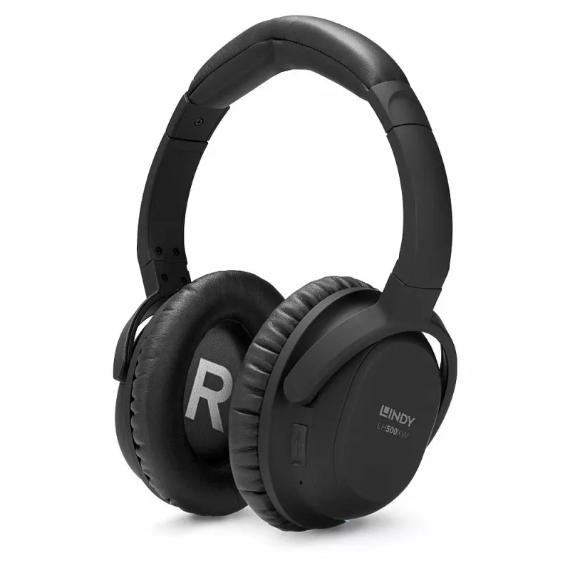 Lindy LH500XW ausinės su mikrofonu, laidinės ir belaidės, galvos lankelis, Micro-USB, Bluetooth, juodos