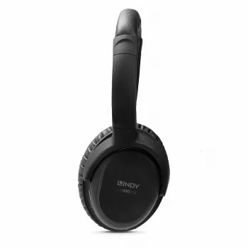 Lindy LH500XW ausinės su mikrofonu, laidinės ir belaidės, galvos lankelis, Micro-USB, Bluetooth, juodos