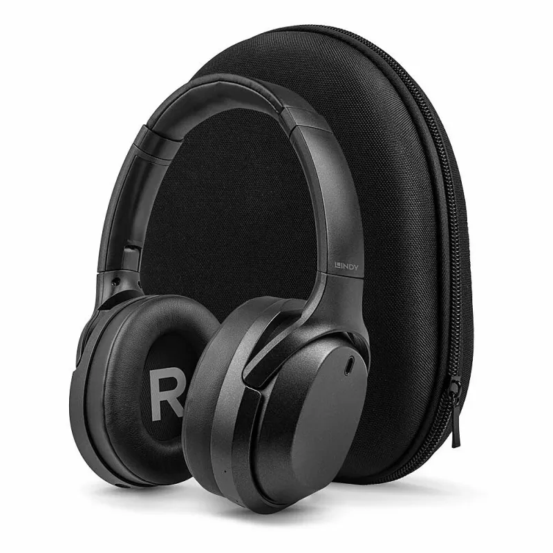 Lindy LH700XW ausinės su laidiniu ir belaidžiu ryšiu, ant galvos, muzikai, Micro-USB, Bluetooth, juodos