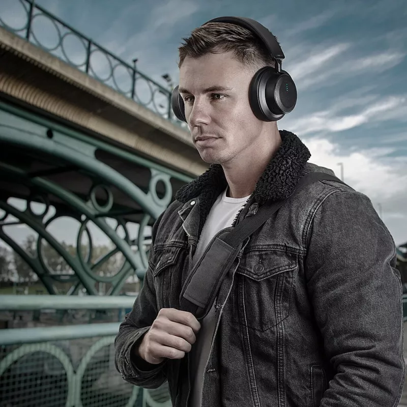 Lindy LH900XW ausinės su mikrofonu, laidinės ir belaidės, ant galvos, skambučiams / muzikai, USB-C, Bluetooth, juodos