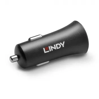 Lindy Single Port USB Type C PD Car Charger, 27W, Auto, Cigar lighter, 12 V, 3 A, Juoda