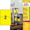 Lipnios etiketės Avery L6130-20 stačiakampės geltonos