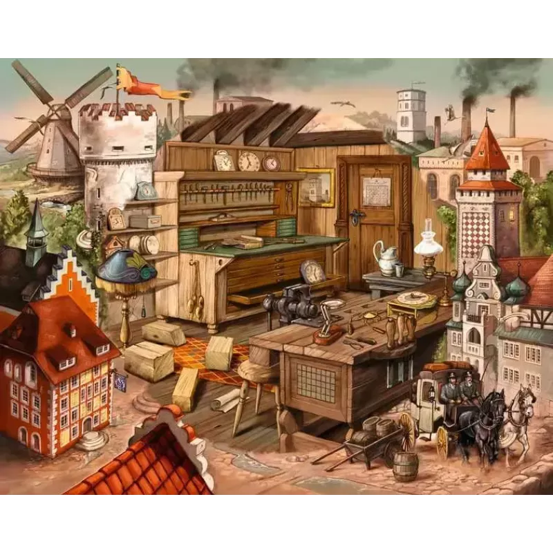 Dėlionė Ravensburger 17447 — 919 dalių, 640 mm plotis, rekomenduojamas amžius 14+