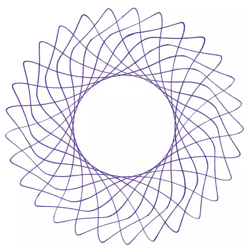 Vaikų spirografas Ravensburger 297740 su trafaretu ir 2 žymekliais, įvairiaspalvis, nuo 6 metų