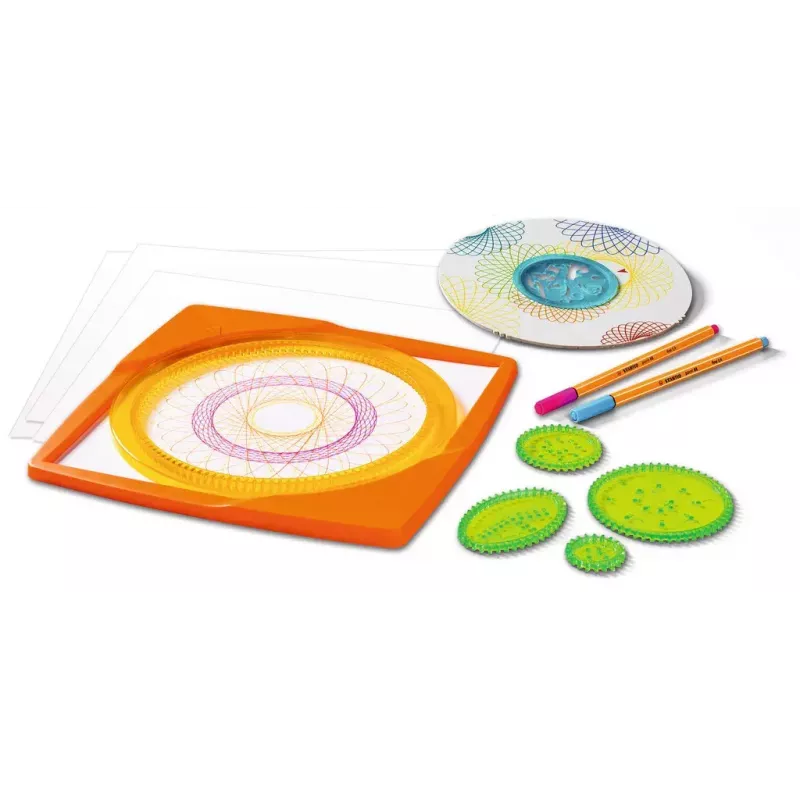 Vaikų spirografas Ravensburger 297740 su trafaretu ir 2 žymekliais, įvairiaspalvis, nuo 6 metų