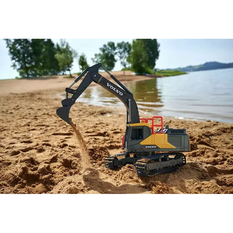 RC ekskavatorius Dickie Volvo Mining 2,4 GHz nuotoliniu būdu valdomas statybinis modelis