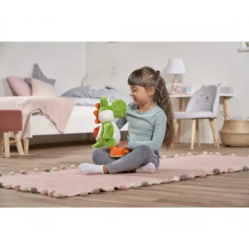 Minkštas žaislas Yoshi, Simba-Dickie, Super Mario tema, modelis 109231012, apie 30 cm