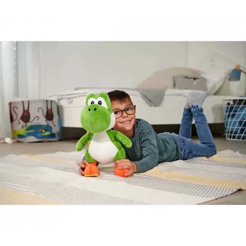 Minkštas žaislas Yoshi, Simba-Dickie, Super Mario tema, modelis 109231012, apie 30 cm