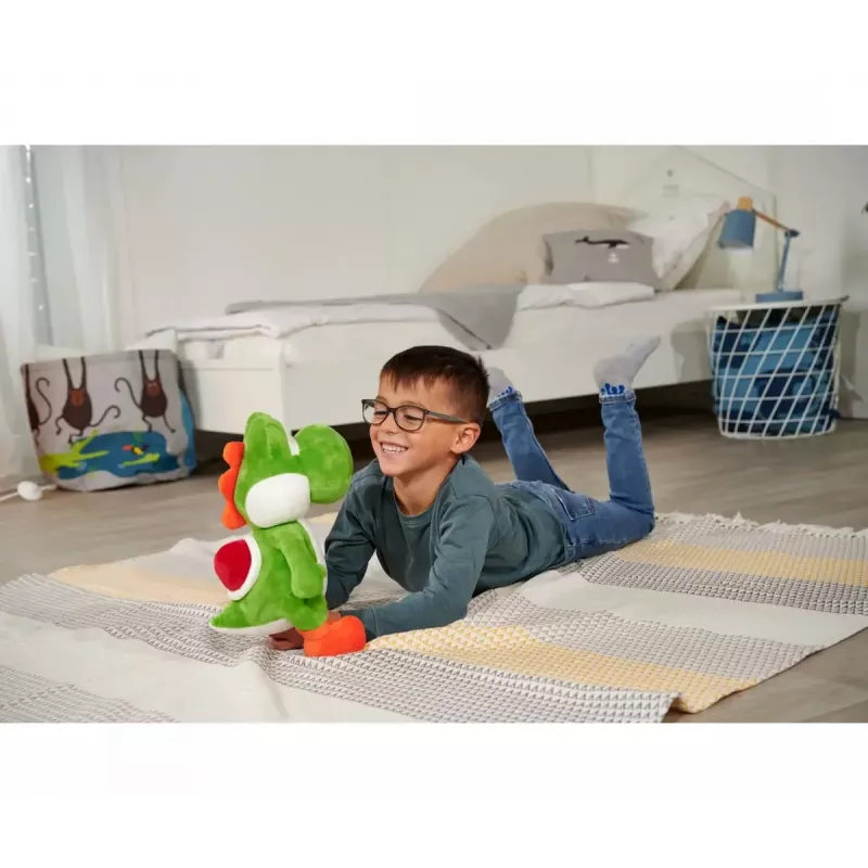 Minkštas žaislas Yoshi, Simba-Dickie, Super Mario tema, modelis 109231012, apie 30 cm