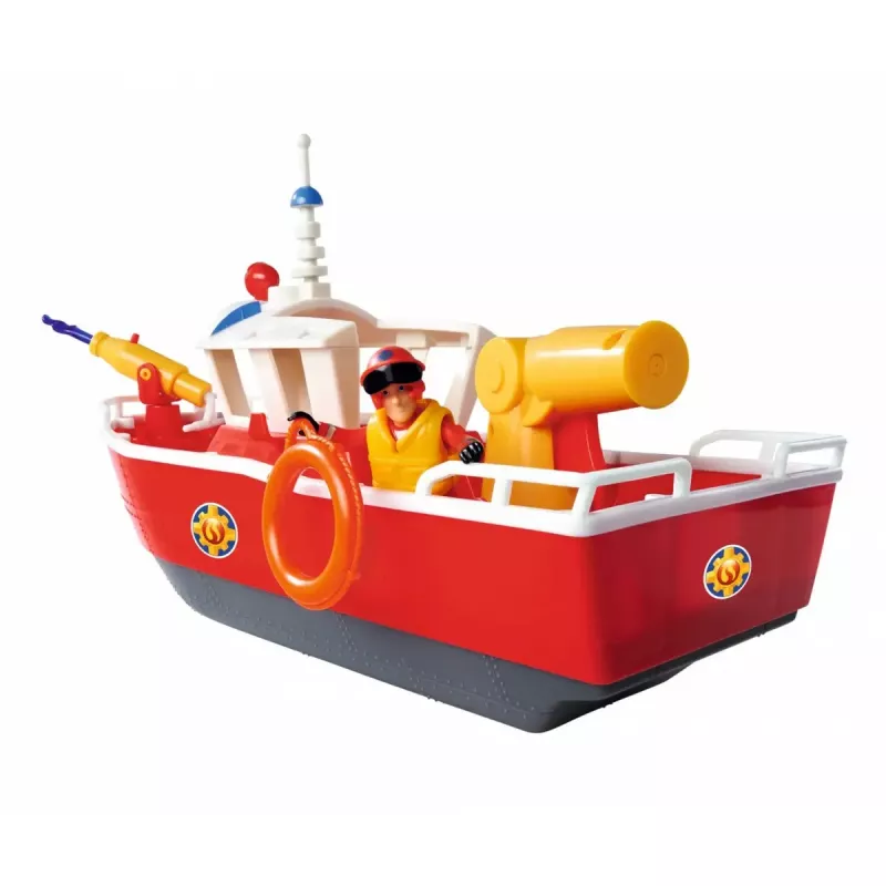 Žaislinis gaisrinis laivas Simba‑Dickie Fireman Sam Titan Fireboat, transporto priemonių žaidimo rinkinys