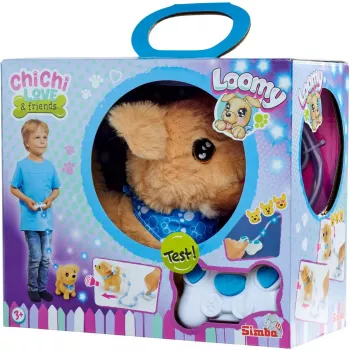 Simba ChiChi LOVE Loomy auksaspalvio retriverio minkštas žaislas, 20 cm, smėlio ir rožinės spalvos