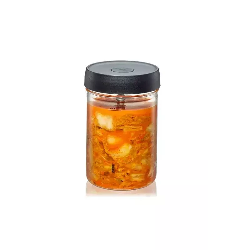 Fermentacinis stiklainis 1 l GEFU NATIVO G-15810, stiklinis stiklainis su fermentavimo dangteliu rauginimui ir pieno rūgšties fermentacijai