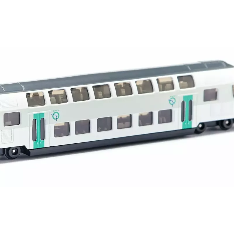 Traukinys Siku RATP DVIAUKŠTIS TRAUKINYS Metalas Plastikas Juoda Mėlyna Pilka