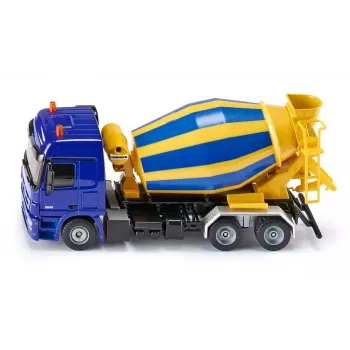 Žaislinis sunkvežimis betono maišyklė Siku 1:50 mastelio, raudonos ir baltos spalvos modelis, metalinis