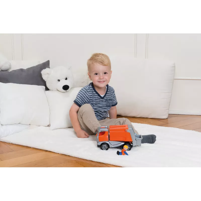 Lena Truckies šiukšlių sunkvežimis, Sunkvežimis, 2 m. (metai), Plastikas, Pilka, Oranžinė