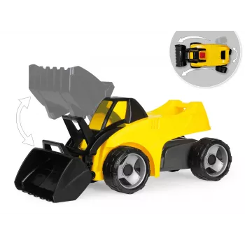 Krautuvas Lena GIGA TRUCKS 02145 plastikinis plieninis juodas geltonas