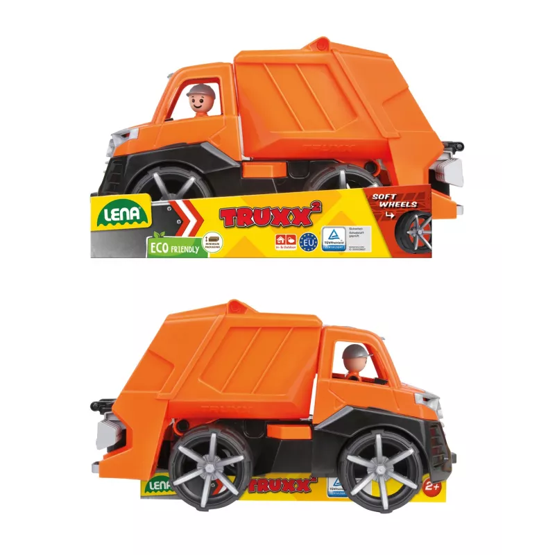 Šiukšliavežis Lena TRUXX SM04534 Guma Plienas Oranžinis 2+ metų