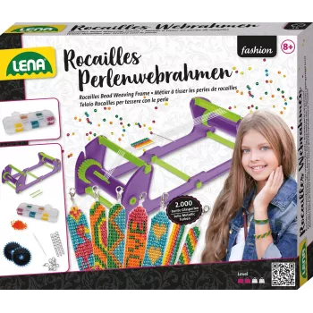 Karoliukų pynimo rėmas Lena 42722 Rocailles — reguliuojamo aukščio, lengva pynimo staklės