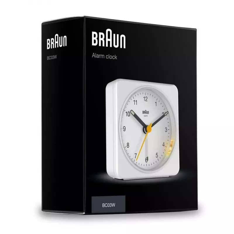 Braun BC03W kvarcinis žadintuvas, baltas
