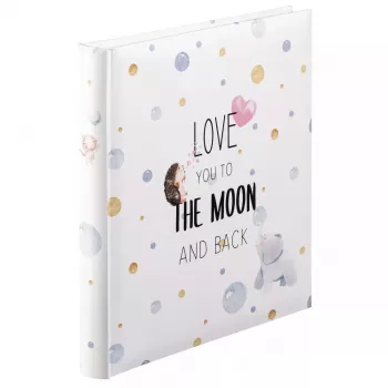 Hama To The Moon nuotraukų albumas juodos, mėlynos, rožinės, baltos, geltonos spalvos 300 lapų 10 x 15 cm