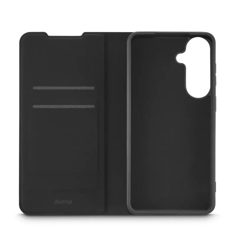 HAMA folio tipo mobiliojo telefono dėklas 17 cm (6,7 col.) ekranams — suderinamas su Samsung Galaxy S26+, juodas, 2 kortelių kišenės, stalinis stovas