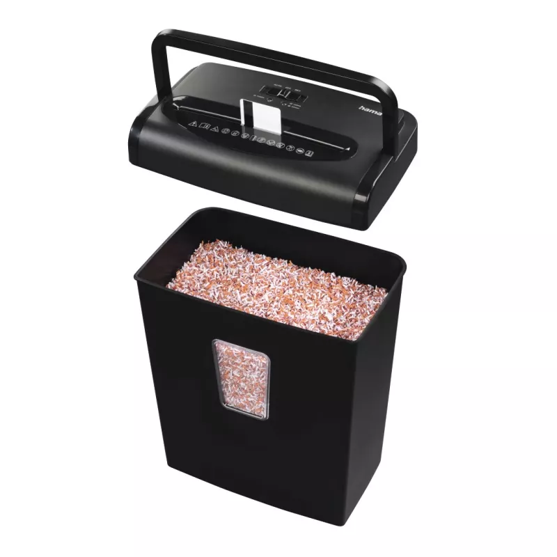 “Hama Premium M8” popieriaus smulkintuvas, mikro pjovimo, 68 dB, 22 cm, juodas