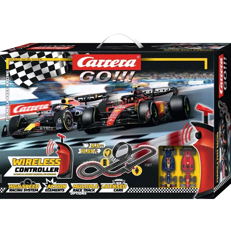 Slotų automobilių rinkinys CARRERA GO!!! Racetrack Formula Free Racing belaidis 20062581