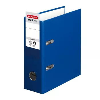 Žiedinis segtuvas HERLITZ 10842326 A5, juodas, nugarėlė 7,5 cm